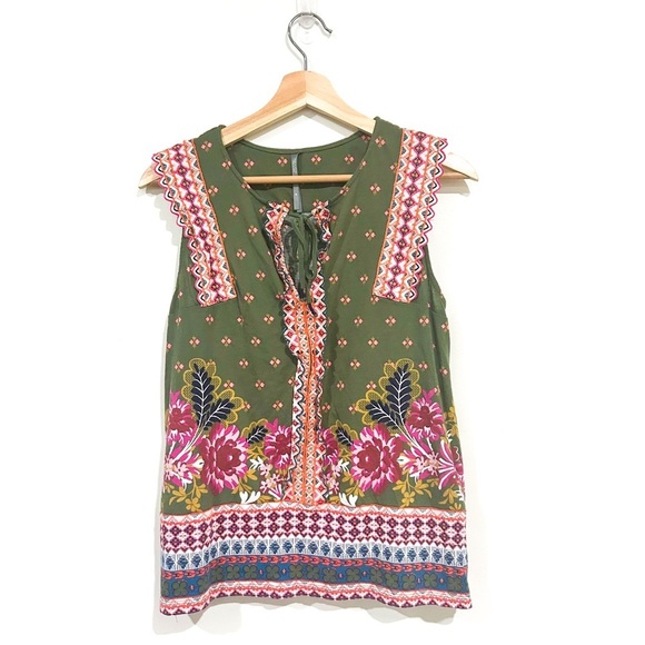 Anthropologie Sigrid Embroidered Tank Size Medium - Picture 4 of 15